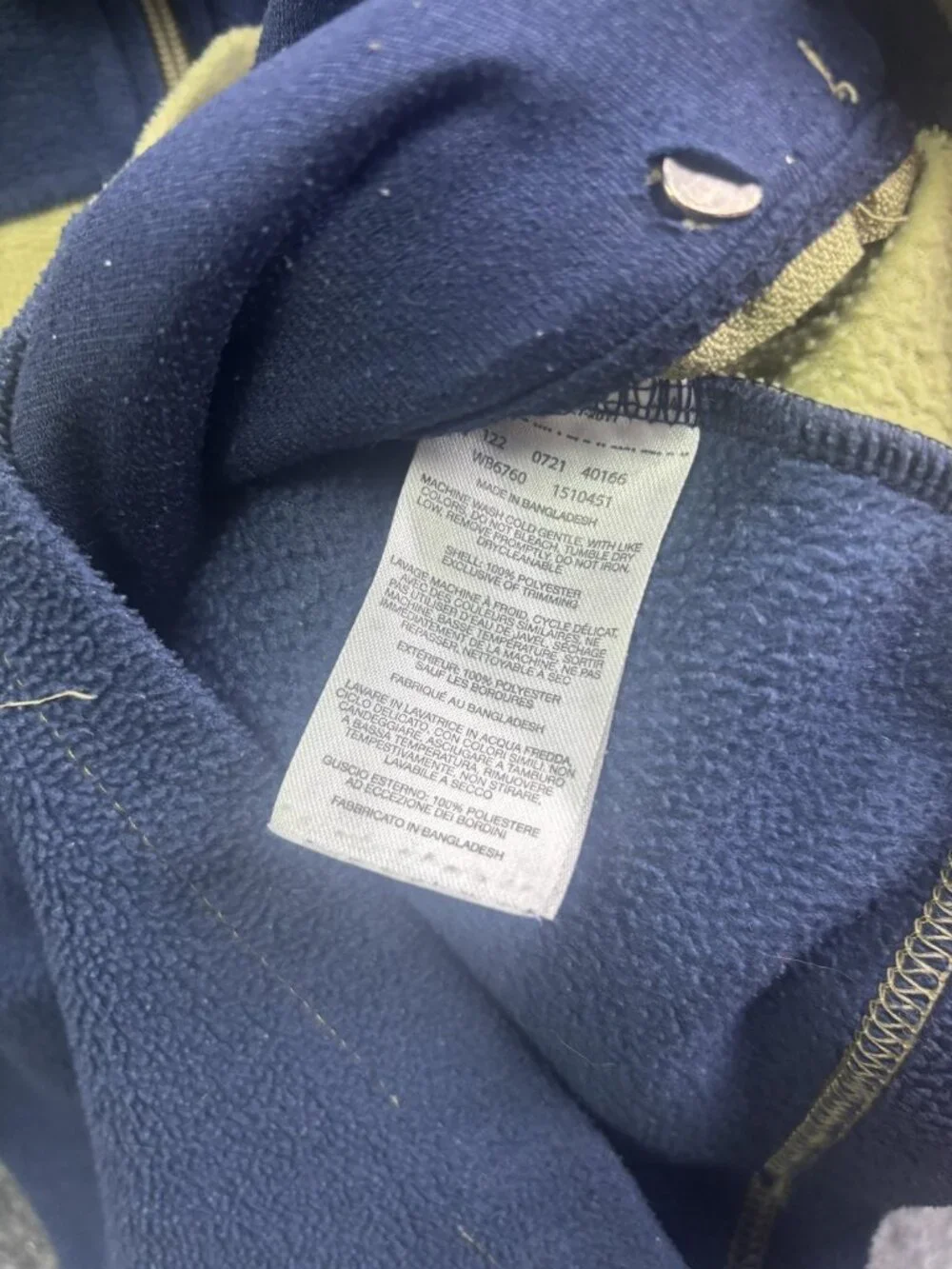 Columbia Jacket Youth Medium 10/12 Blue Green Fleece Full‎ Zip Pockets Warm
